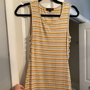 Kendall + Kylie striped bodycon dress